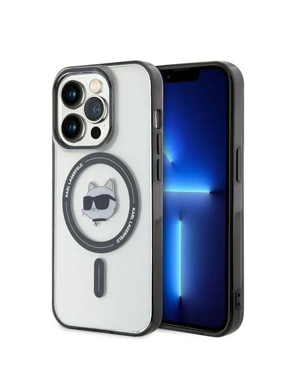 Karl Lagerfeld KLHMP15XHCHNOTK iPhone 15 Pro Max 6.7" transparent hardcase IML Choupette`s Head MagSafe