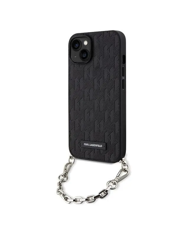 Karl Lagerfeld KLHCP14SSACKLHPK iPhone 14 6.1" black/black hardcase Saffiano Monogram Chain