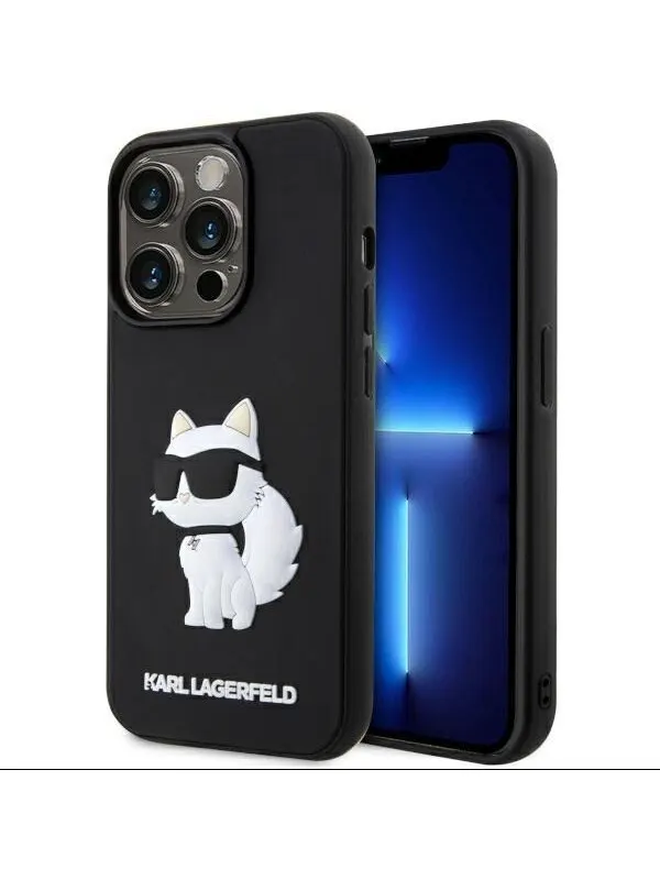 Karl Lagerfeld KLHCP14L3DRKHNK iPhone 14 Pro 6.1" black/black hardcase Rubber Choupette 3D