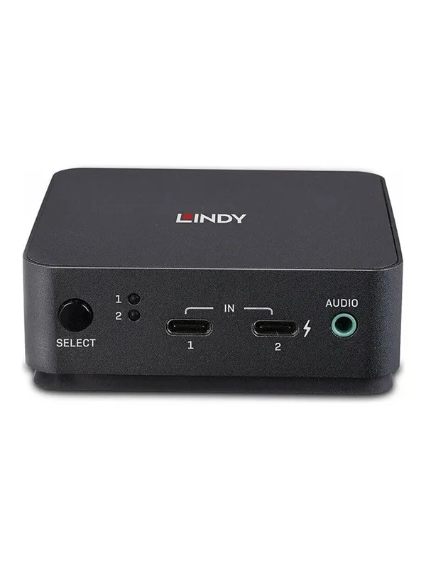 Lindy - KVM / audio switch - Type C DisplayPort 1.2 - 2 ports