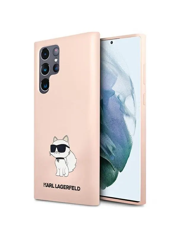 Karl Lagerfeld KLHCS23LSNCHBCP S23 Ultra S918 hardcase pink/pink Silicone Choupette