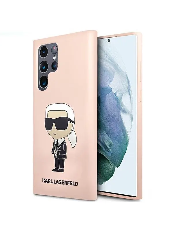 Karl Lagerfeld KLHCS23LSNIKBCP Sam S23 S918 Ultra hardcase pink/pink Silicone Ikonik