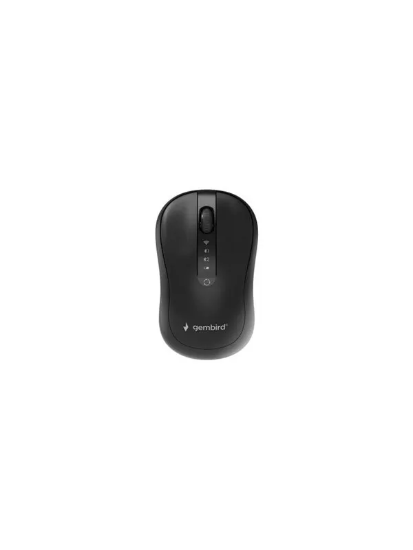 Gembird Dual-mode 4-button wireless mouse - Mouse - Optic - 4 knappar - Svart
