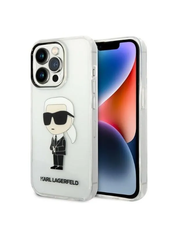 Karl Lagerfeld Ikonik Karl case for iPhone 14 Pro - transparent