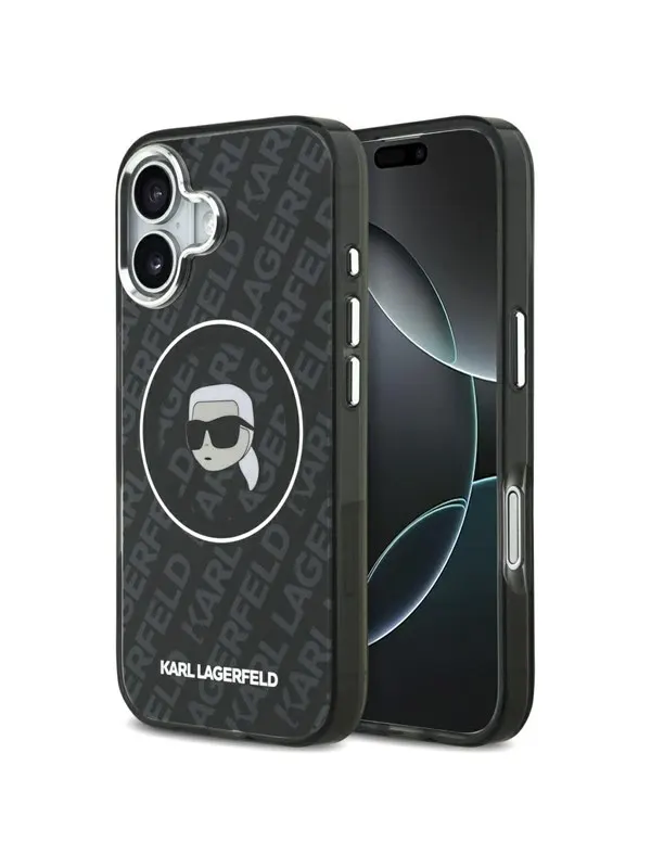 Karl Lagerfeld IML Karl Head Logo MagSafe Case for iPhone 17 - Black