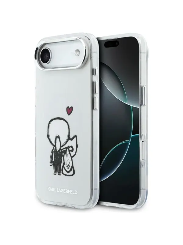 Karl Lagerfeld Karl &amp; Choupette Back MagSafe Case for iPhone Air - Clear