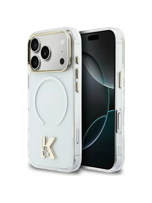 Karl Lagerfeld IML K Head Logo MagSafe Case for iPhone 17 Pro - Clear