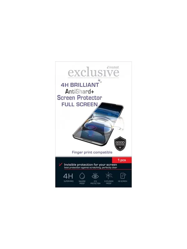 Insmat AntiShard+ - screen protector for mobile phone - full screen 4H Brilliant