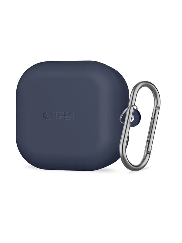 Tech-Protect Silicone Hook Case for Samsung Galaxy Buds 4 / 4 Pro - Navy Blue