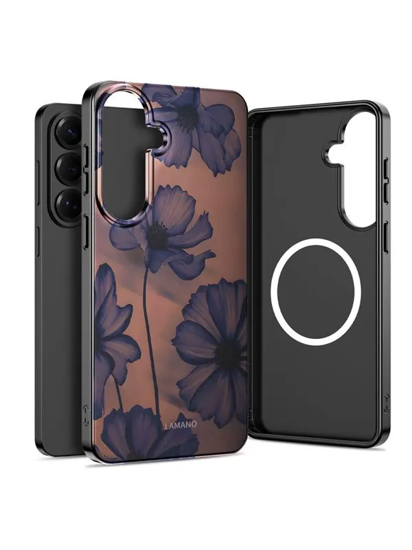 Tech-Protect Lamano MagSafe Case for Samsung Galaxy A57 5G - Brown and Purple