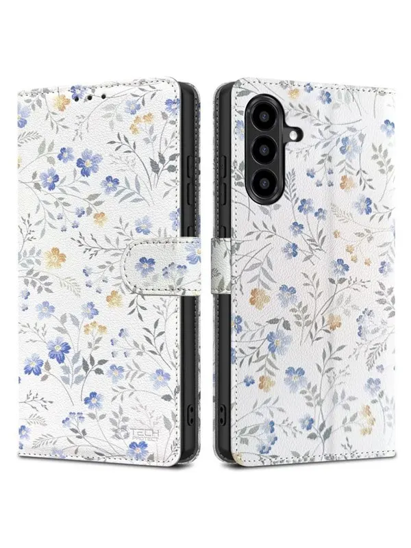 Tech-Protect Wallet Case for Samsung Galaxy A57 5G - Colorful Flowers