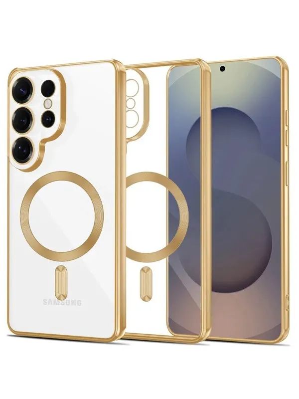 Tech-Protect MagFlex Case for Samsung Galaxy S26 Ultra - Clear Gold