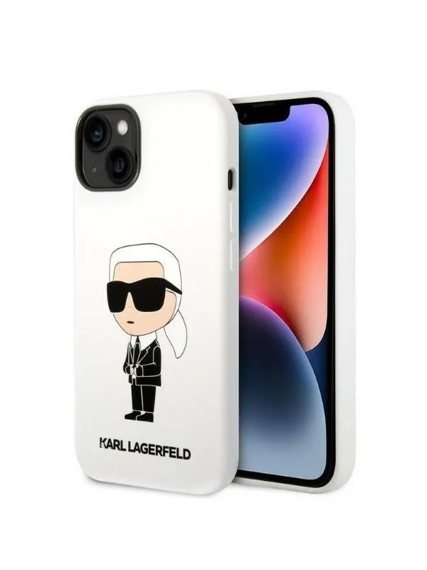 Karl Lagerfeld KLHCP14MSNIKBCH iPhone 14 Plus 6.7" hardcase white/white Silicone Ikonik