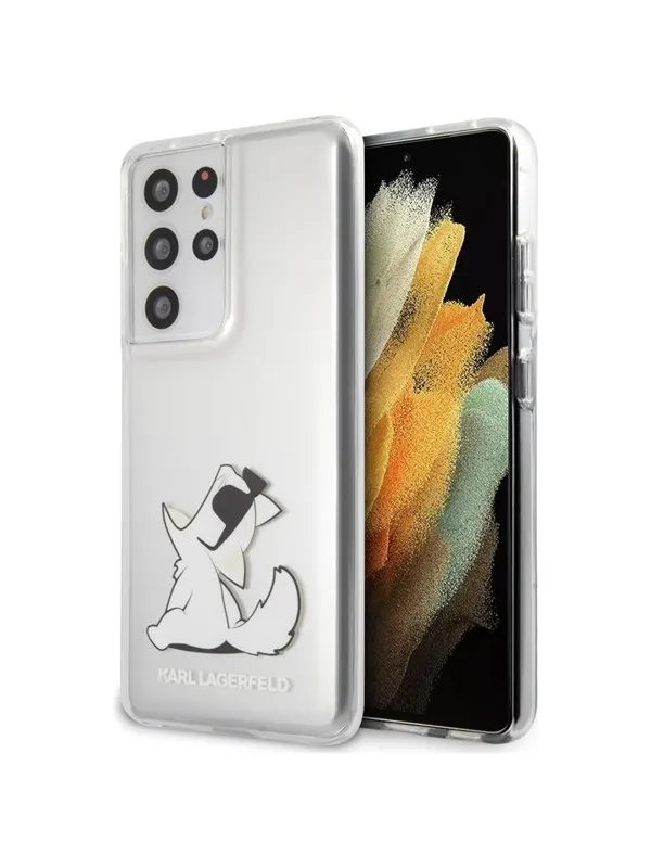 Karl Lagerfeld Choupette Fun Case for Samsung Galaxy S21 Ultra - Transparent