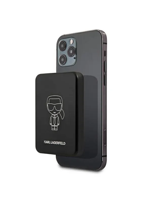 Karl Lagerfeld 3000mAh Inductive Powerbank with MagSafe - Black - 3000 mAh