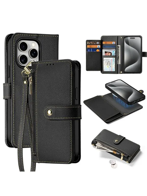 Dux Ducis Lava Leather Case for iPhone 15 Pro - Black