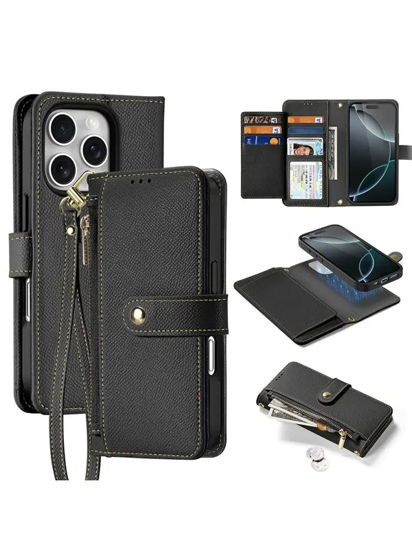 Dux Ducis  Lava Leather Case for iPhone 16 Pro - Black