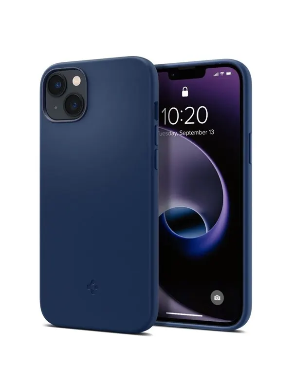 Spigen Silicone Fit Mag Case with MagSafe for iPhone 14 Plus - Blue