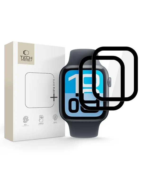 Tech-Protect  Glass Flex+ 2-pack for Apple Watch 44mm - Black
