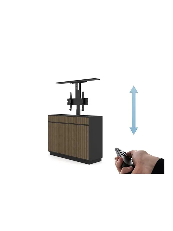 Multibrackets M cabinet unit - Lift - for LCD display - walnut - Max 50 kg - recommended for 65"