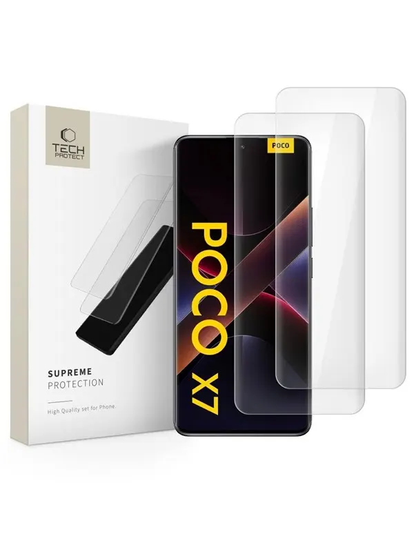 Tech-Protect Supreme Protection Tempered Glass for Xiaomi Redmi Note 14 PRO / 14 PRO+ 5G / Poco X7 5G - Clear
