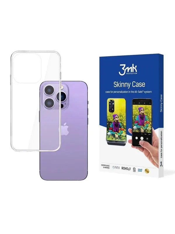 3mk iPhone 14 Pro Max Silicone Case from the  Skinny Case Series - Transparent
