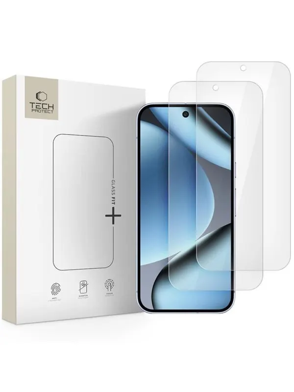 Tech-Protect Glass Fit+ 2-pack tempered glass for Google Pixel 9 Pro XL / 10 Pro XL - transparent