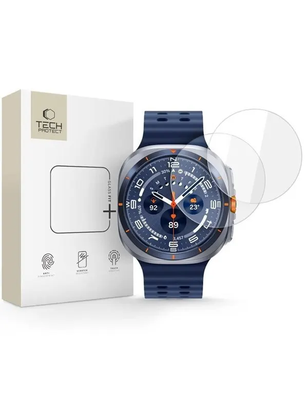 Tech-Protect Glass Fit+ 2-pack Tempered Glass for Samsung Galaxy Watch Ultra 47mm - Clear