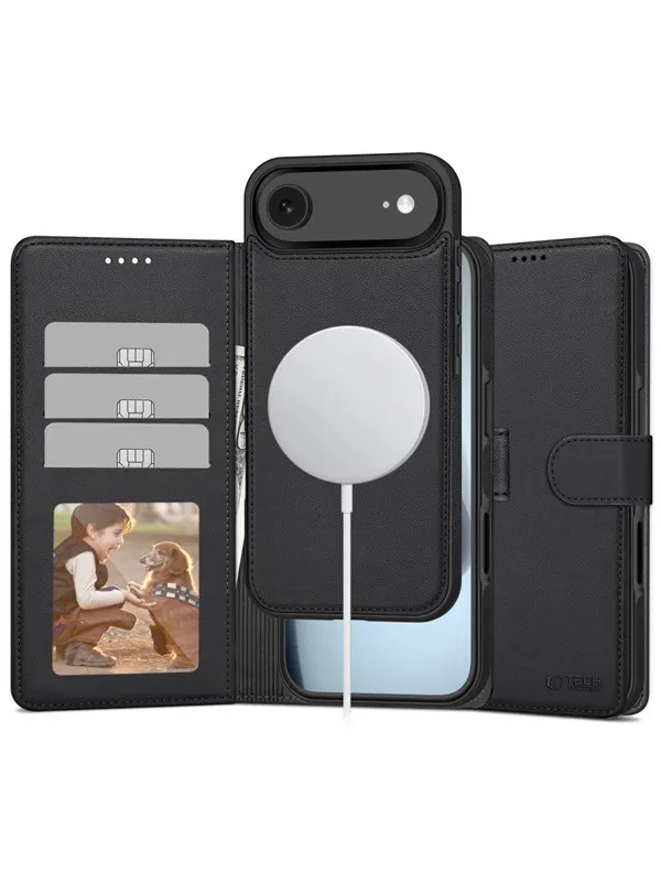 Tech-Protect MagSafe Wallet Case for iPhone 17 Air - Matte Black