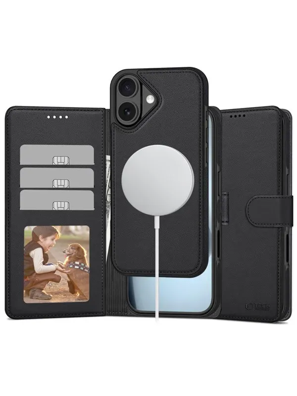 Tech-Protect Wallet MagSafe Case for iPhone 17 - matt black