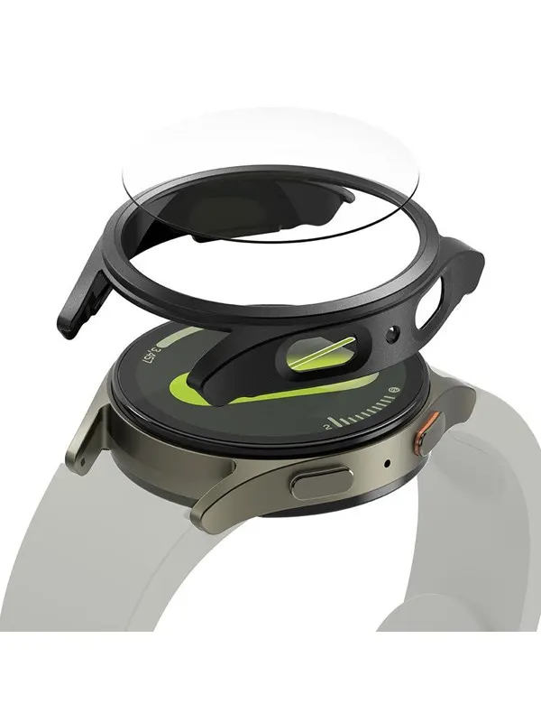 Ringke Slim & Tempered Glass Case+Glass Set for Samsung Galaxy Watch 7 44mm - Black