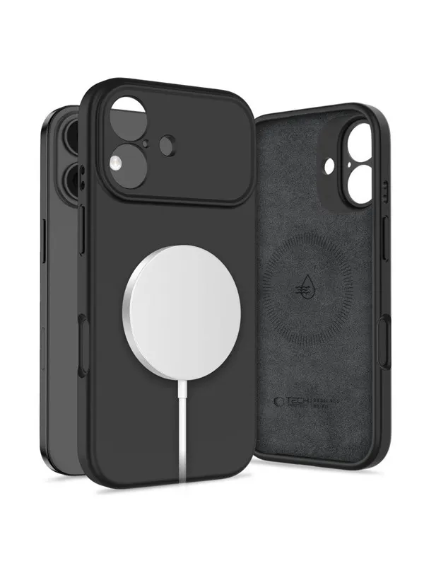 Tech-Protect Silicone MagSafe Case for iPhone 17 - Black