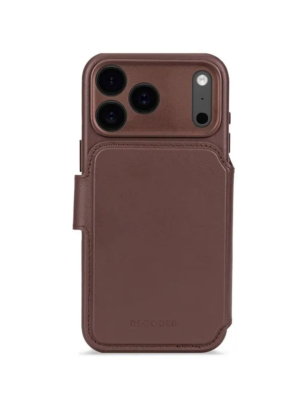 Decoded - Leather Detachable Wallet for iPhone 17 Pro - Chocolat Brown