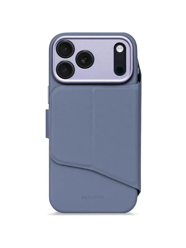 Decoded - Textured Silicone Detachable Wallet for iPhone 17 Pro - Forever Blue