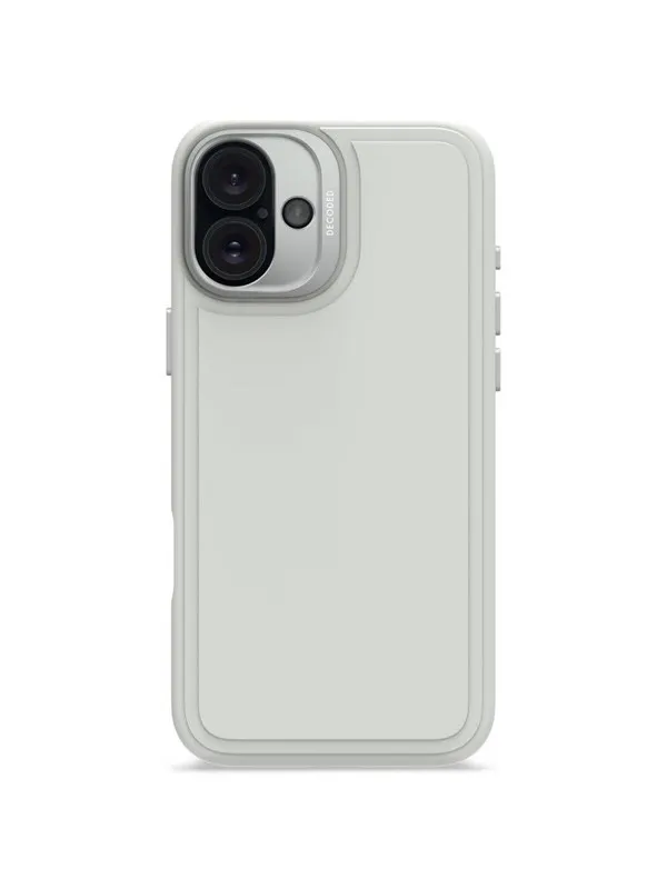 Decoded AntiMicrobial Silicone StacksBackcover for iPhone 16 Plus Stone Grey (Cl