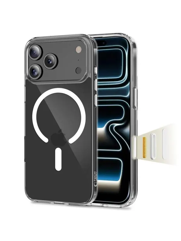 Tech-Protect Flexair Hybrid CC MagSafe Case for iPhone 17 Pro - Transparent