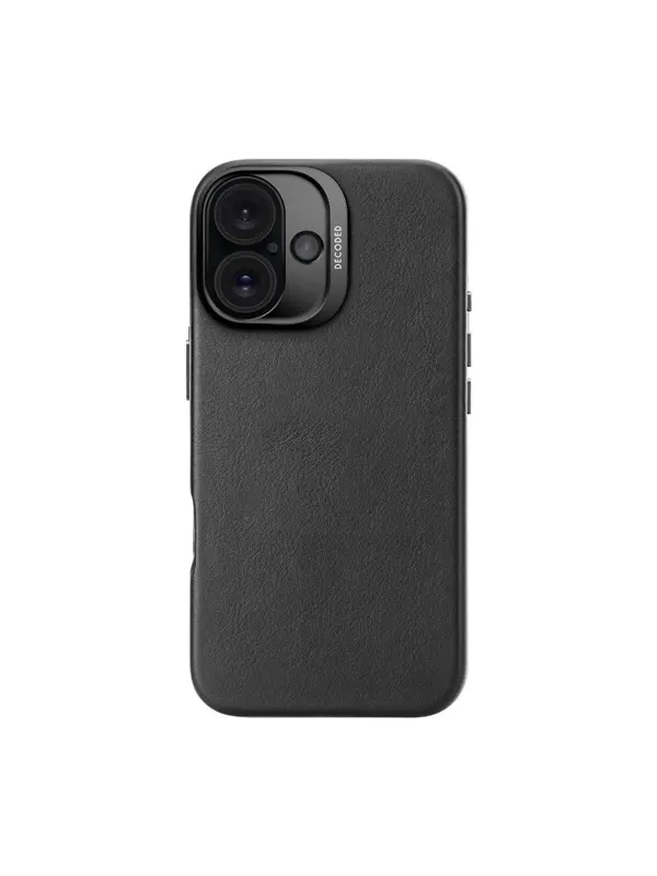 Decoded Leather Backcover for iPhone 16 Black