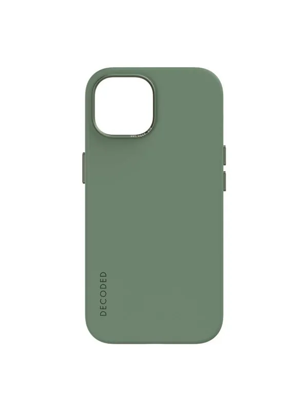 Decoded AntiMicrobial Silicone Backcover for iPhone 15 Sage Leaf Green