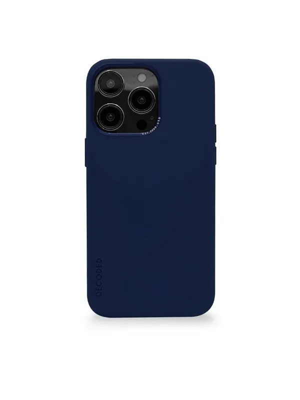 Decoded AntiMicrobial Silicone Backcover iPhone 14 Pro Max (6.7 inch) Navy Peony