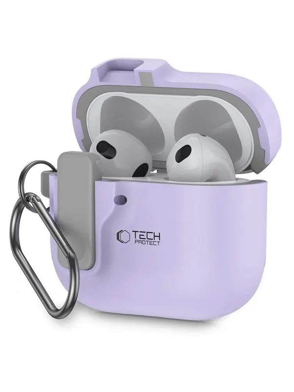 Tech-Protect  Slim Hook Case for AirPods 4 - Purple