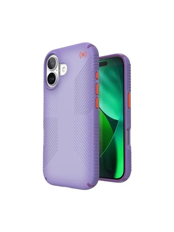 Speck Presidio Lux Grip MagSafe - iPhone 17 Case - Purple Fade/Magic Purple/New Poppy