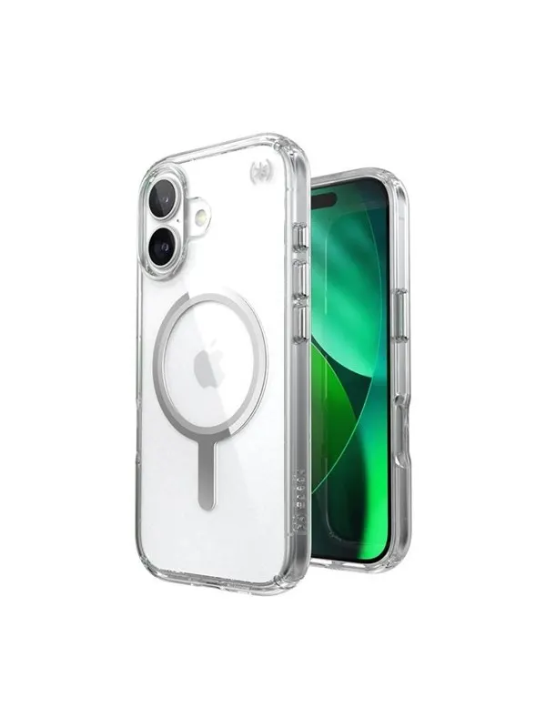 Speck Presidio Perfect Clear MagSafe - iPhone 17 Case - Clear / Silver