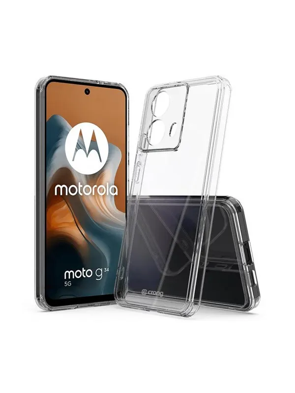 CRONG Crystal Shield Cover - Motorola Moto G34 Case - Transparent