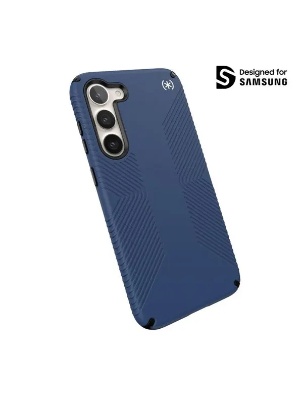 Speck Presidio2 Grip - Anti-slip Case for Samsung Galaxy S23+ - Coastal Blue/Black