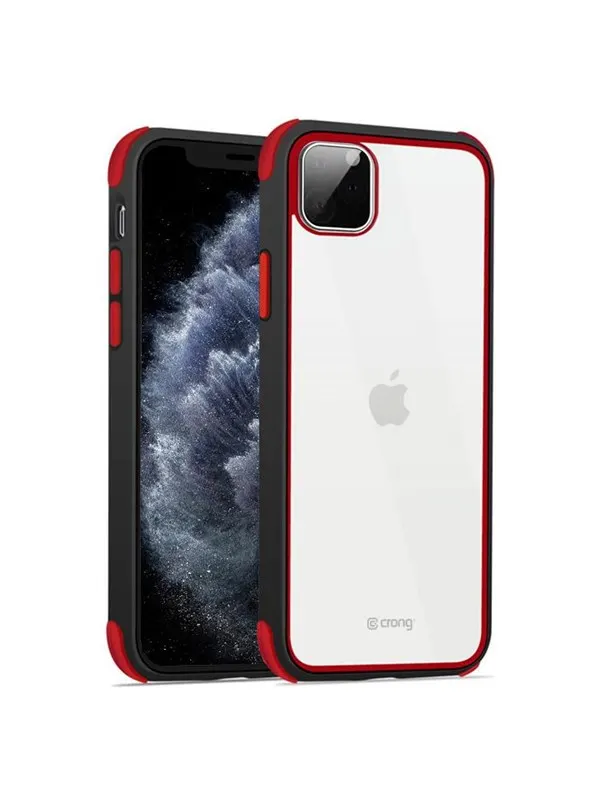 CRONG Trace Clear Cover - iPhone 11 Pro Case - Black/Red