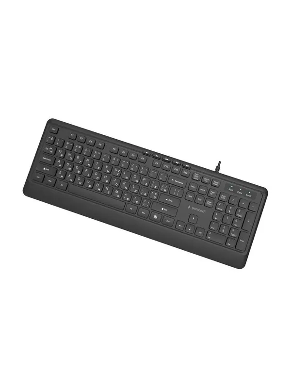 Gembird - keyboard - slim multimedia full size - QWERTY - US - black Input Device - Tangentbord - Engelska (US) - Svart