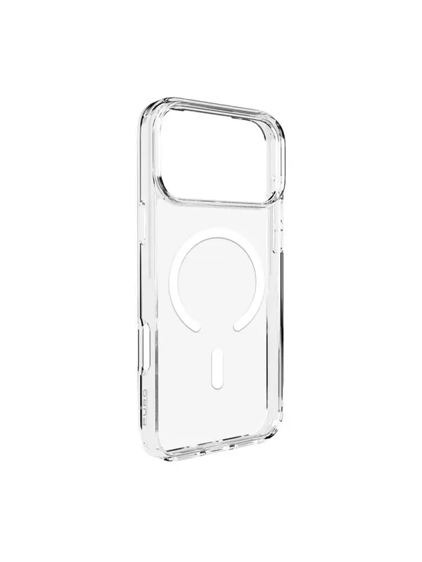 Puro Lite Mag TPU+PC Case Compatible with MagSafe for iPhone 17 Pro Max - Transparent with White Ring