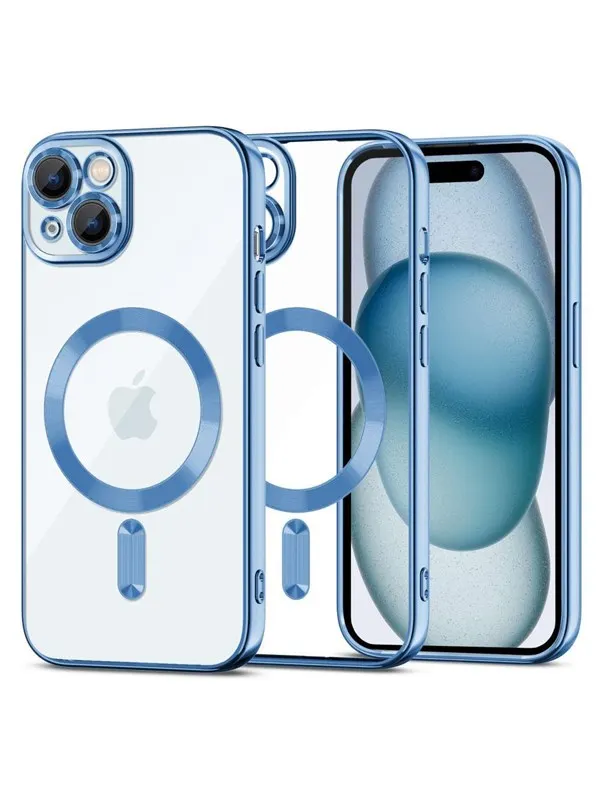 Tech-Protect MagShine Line MagSafe Case for iPhone 15 - Blue