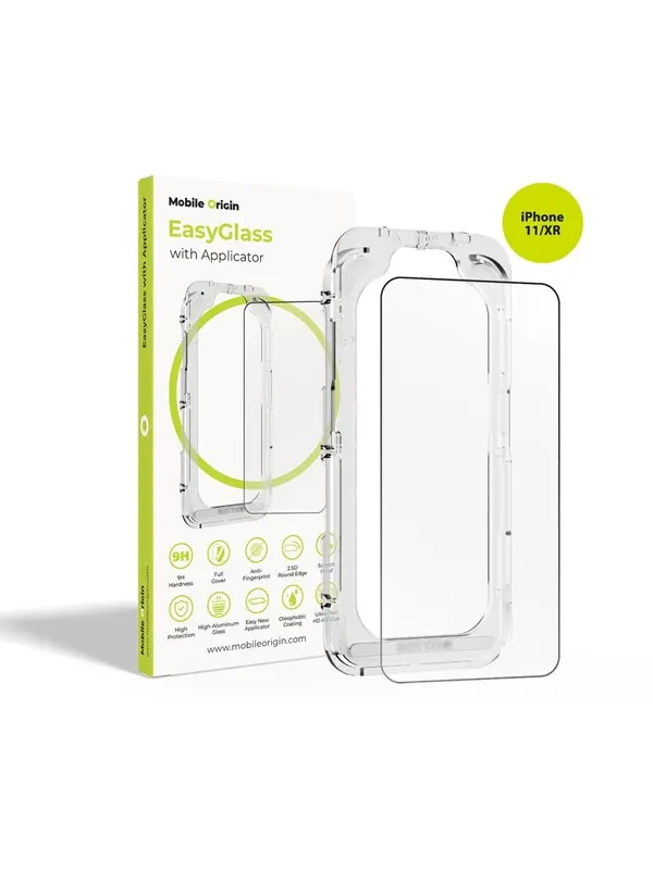 Mobile Origin EasyGlass with Applicator iPhone 11/XR