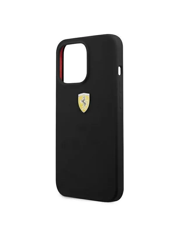 Ferrari Silicone Case for iPhone 13 Pro Max - Black